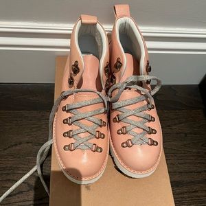 Rose pink booties made in Italy. Brand new never used. Size 41